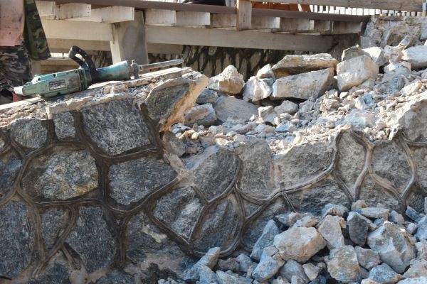 Retaining Wall Demolition in Hudson